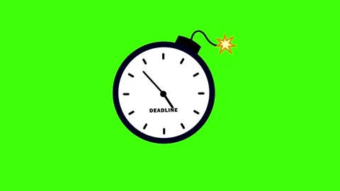 Bomb Timer Countdown with Fuse Deadline Pressure Concept 4K Stock Footage 334204391