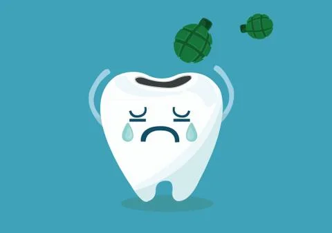 Bomb tooth Illustrazione stock