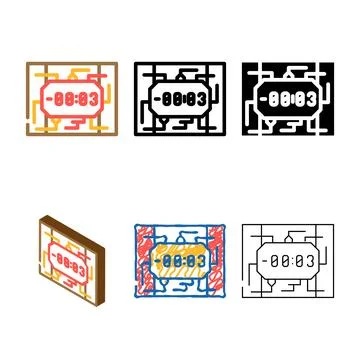Bomb weapon types color icon vector Stock Illustration