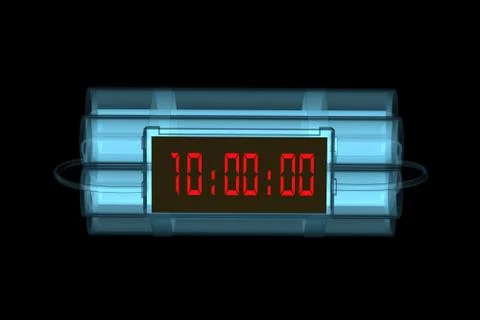 Bomb in x-ray Stock-Illustration