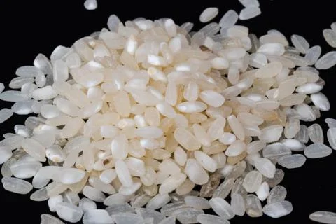 Bomba grain rice, a staple in any kitchen Stock Photos