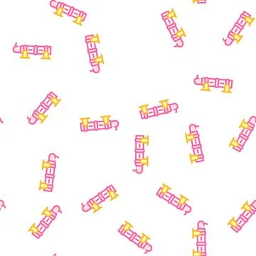 Bombard weapon vector seamless pattern flat Stock Illustration