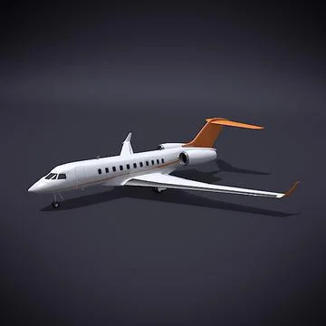Bombardier 5000 global business jet 3D Model