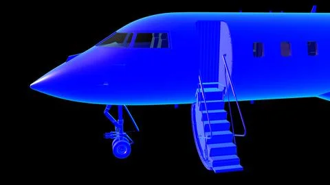 Bombardier 6000 plane for reference 3D rendering Stock Illustration