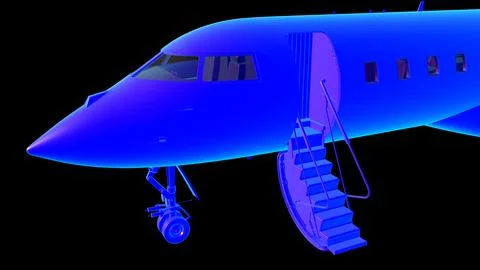 Bombardier 6000 plane for reference 3D rendering Stock Illustration