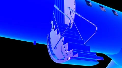 Bombardier 6000 plane for reference 3D rendering Stock Illustration