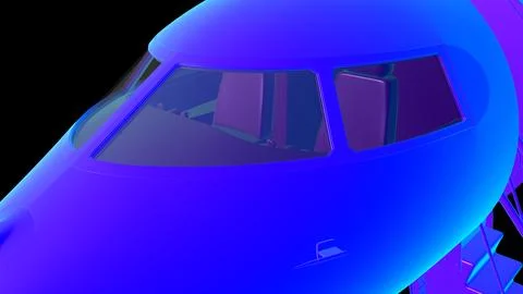 Bombardier 6000 plane for reference 3D rendering Stock Illustration