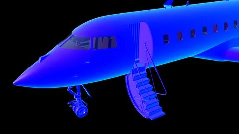 Bombardier 6000 plane for reference 3D rendering Stock Illustration