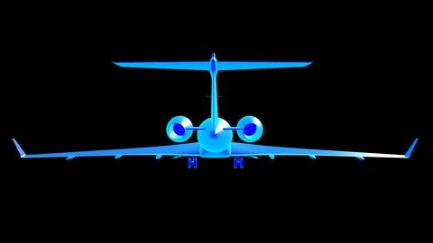 Bombardier 6000 plane for reference 3D rendering Stock Illustration