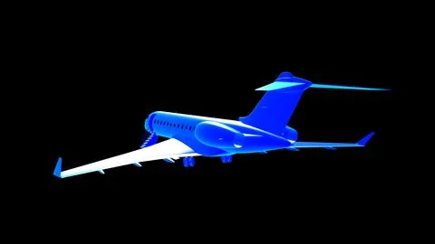 Bombardier 6000 plane for reference 3D rendering Stock Illustration