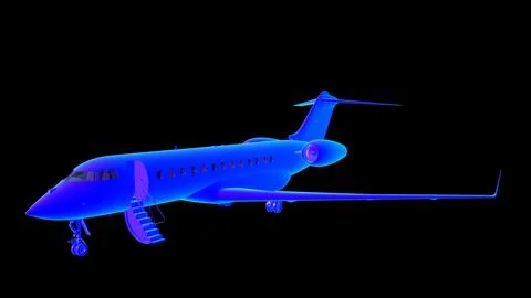 Bombardier 6000 plane for reference 3D rendering Stock Illustration