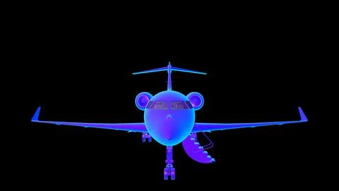 Bombardier 6000 plane for reference 3D rendering Stock Illustration