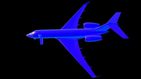 Bombardier 6000 plane for reference 3D rendering Stock Illustration