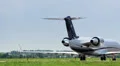 Bombardier Canadair CL-600-2B19 Challenger 850 back view HD Footage