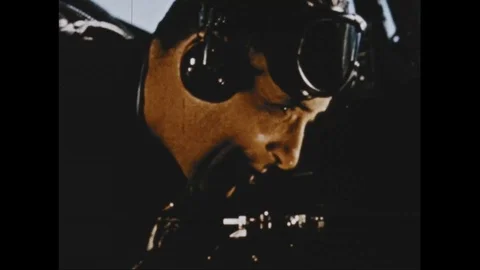 Bombardier prepare to drop atomic bomb at Nevada Test Site - 1953 Stock Footage 106047329