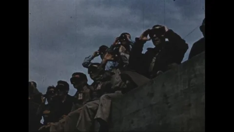 Bombardier prepare to drop atomic bomb at Nevada Test Site - 1953 Stock Footage 106047358