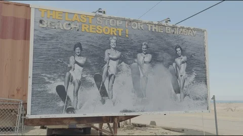 Bombay Beach Billboard Stock Footage 106934651