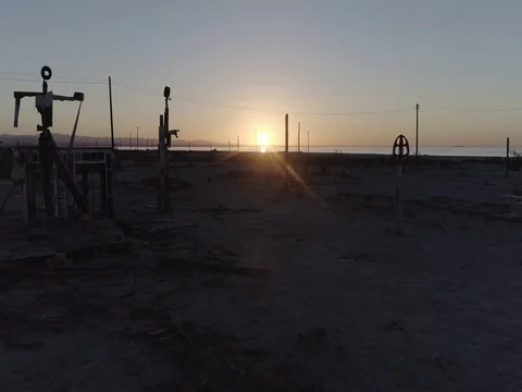 Bombay Beach Ruins Stock Footage 84434507