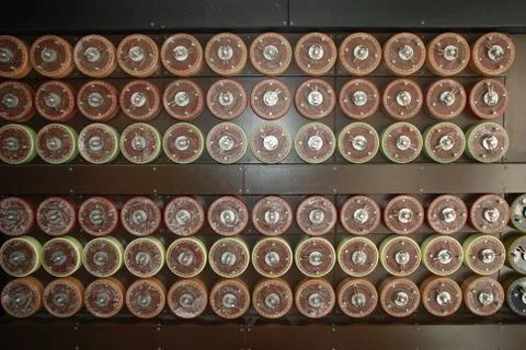 The Bombe device used by codebreakers during World War II at Bletchley Park, UK Photos