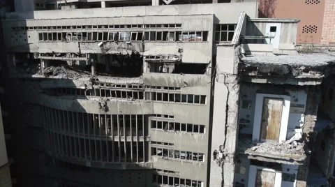 Bombed building Stock Footage 46764222