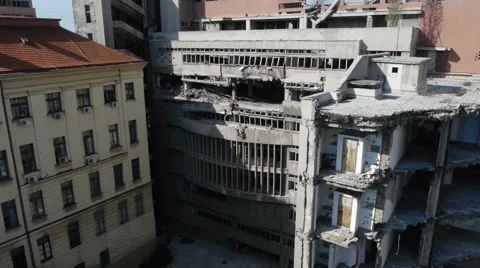 Bombed building Stock Footage 46764327