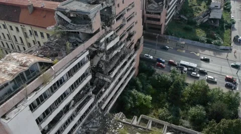 Bombed building Stock Footage 46764490