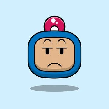 Bomber Boy Blue Stock Illustration