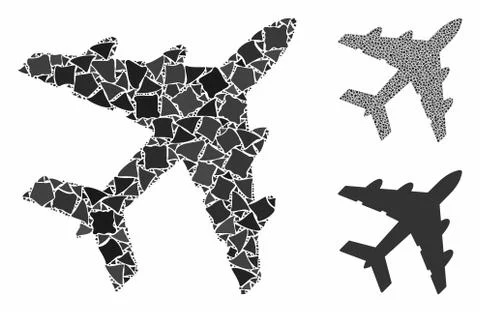 Bomber Composition Icon of Irregular Elements 스톡 일러스트
