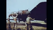 Bomber Crew Cheering Bombardiers After Winning Victory Over Germany Stock Footage