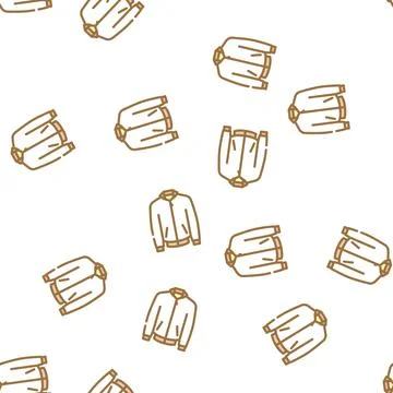 Bomber jacket outerwear female vector seamless pattern Stock Illustration