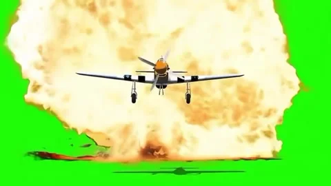 Bomber plane with green screen Stock Footage 296923986
