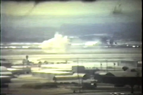 Bombers drop bombs at airshow, early 1960's Video stock 36087952