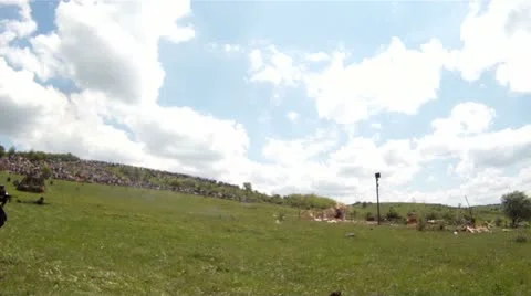 Bombing of the battlefield Stock Footage 20445584