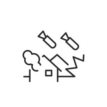 Bombing icon Stock Illustration