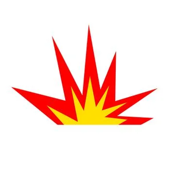 Bombing icon. Impact of the explosion. Vector. Illustrazione stock
