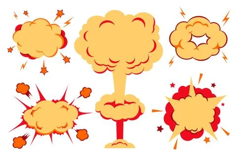 Bombs And Blast Set. Vector illustration Stock Illustration