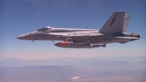 Bombs are dropped from various fighter jets on targets in Afghanistan. Stock Footage 74797918