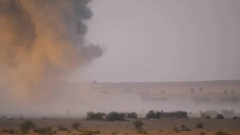 Bombs Drop Air Strike Stock Footage 104690639