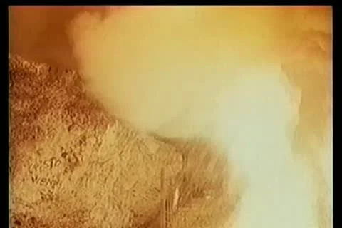 Bombs exploding during battle Stock Footage 11346026