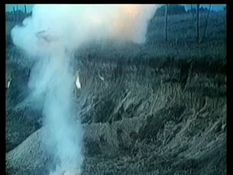 Bombs exploding near trenches Vídeos de archivo 260247475