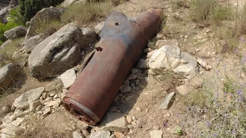 Bombshells dropped during the American War in Afghanistan Stock Footage 274542955