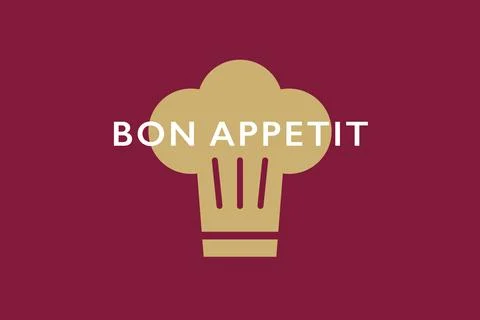Bon Appetit with Chef hat icon design Stock Illustration