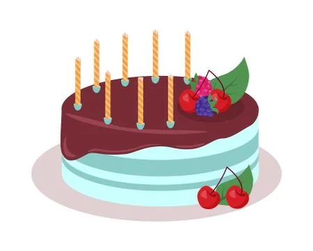 Bon Appetit. Festive Cake Web Banner. Chocolate Stock Illustration