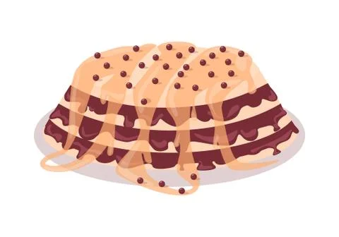 Bon Appetit. Festive Cake Web Banner. Chocolate Stock Illustration