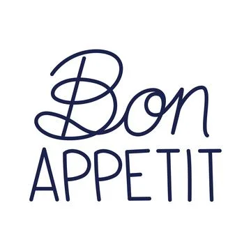 Bon appetit letters Stock Illustration