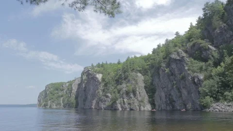 Bon Echo Provincial Park - Cliff Compilation 스톡 동영상 92214461
