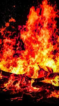 Bon Fire Flame Stockfoto's
