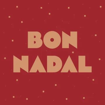 Bon Nadal with red background 스톡 일러스트