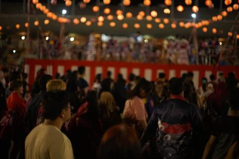 Bon Odori Dance Performance. Stock Photos