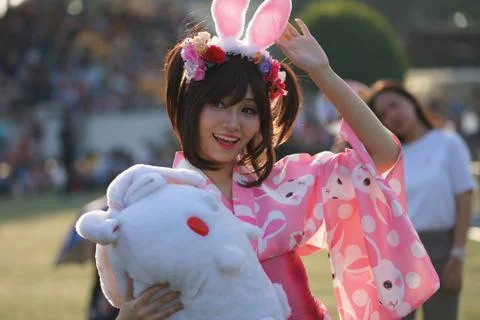 Bon Odori Dance Performance. Stock Photos